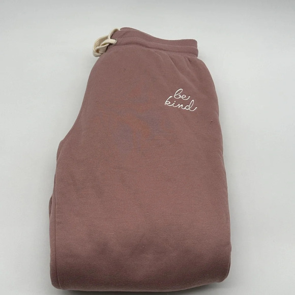 No Comment Fleece Joggers Womens Medium Blush Pink Sweatpants Outdoor Casual - Picture 5 of 8